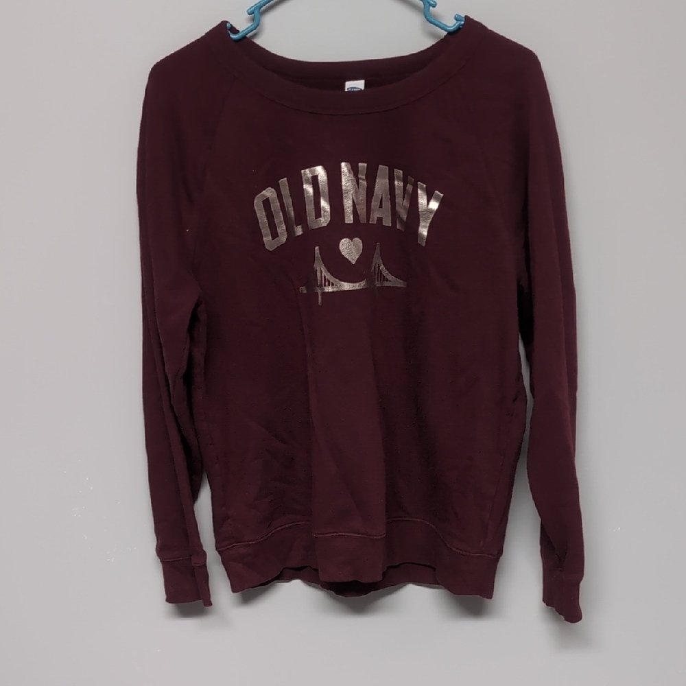 Old Navy Burgundy Crew Neck Sweater